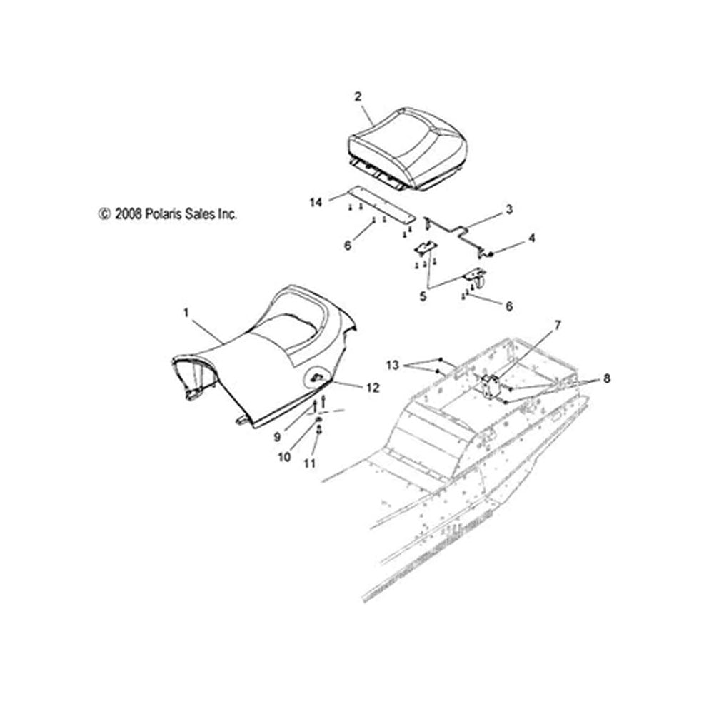 Polaris 1015005 Seat Latch Indy Frontier IQ 800 550 600 700 Turbo 1013935