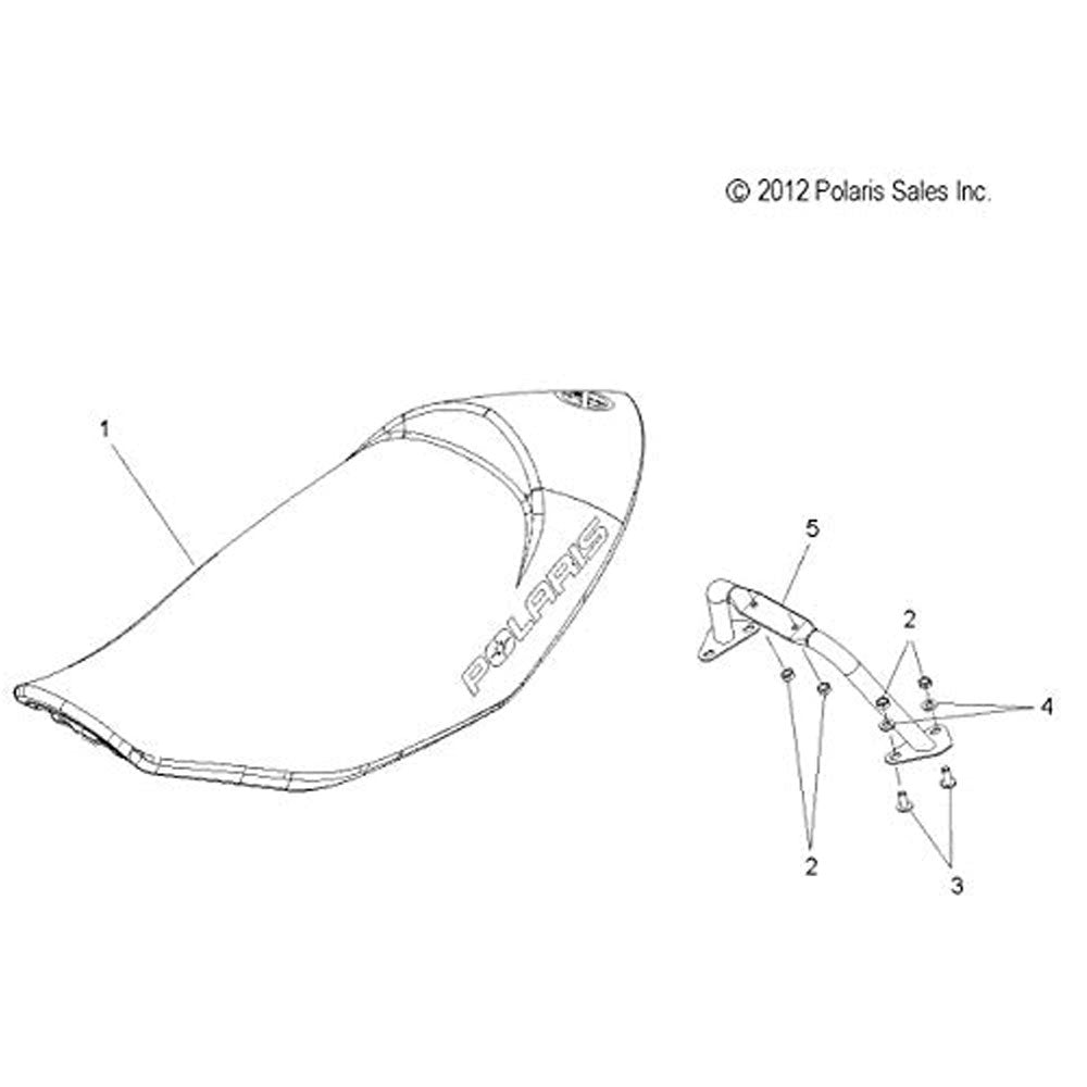Polaris 1015424-458 Matte Black Support Seat Indy Switchback Assault 800 600 SP