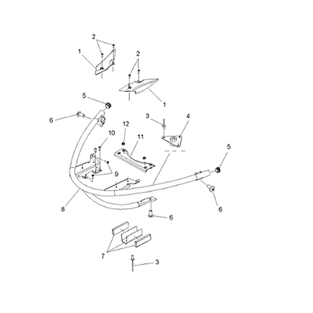Polaris 1016297-458 Matte Black Front Flat Bumper WideTrak IQ 600 2010-2017