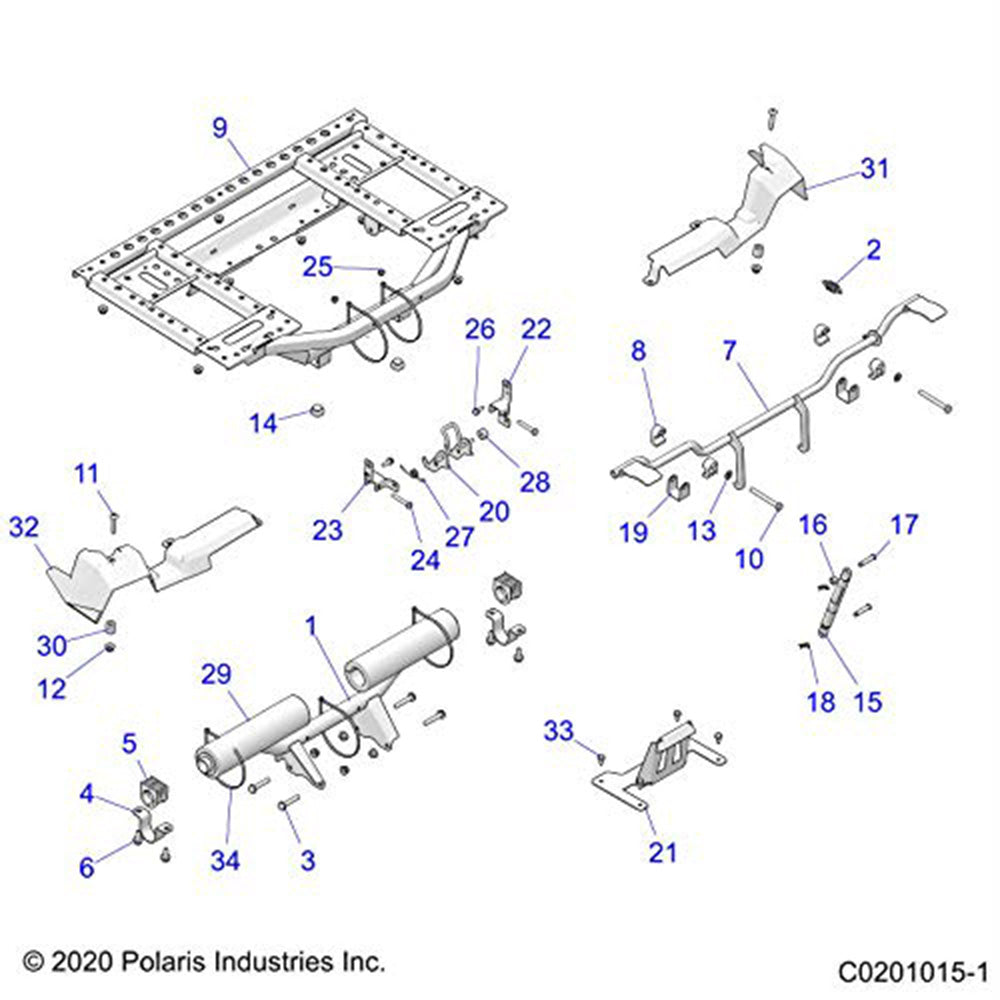 Polaris 1016335-458 Matte Black Pass Seat Rod Sportsman 570 2015-2025