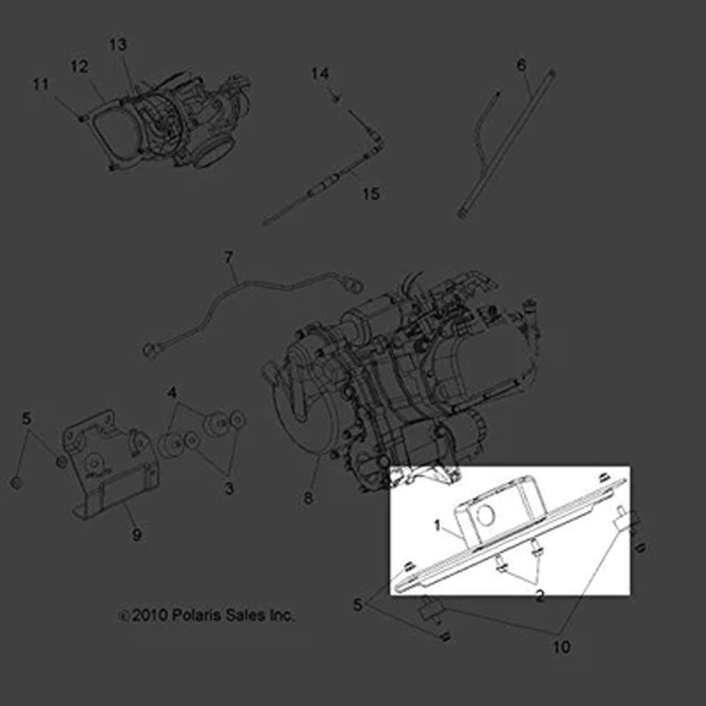 Polaris 1016420-329 Black E-Coat Front Engine Mount Ranger Sportsman 800 700 XP