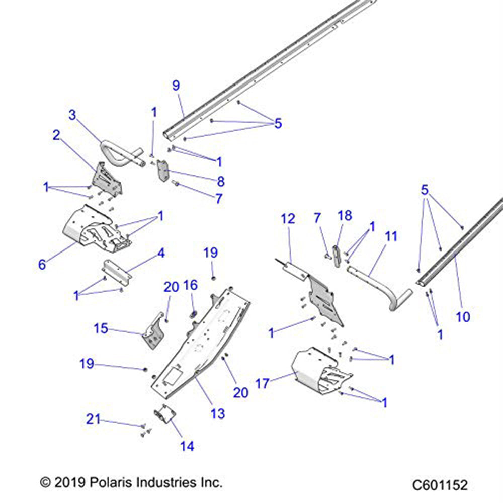 Polaris 1017419 Clutch Guard Backer w/ Stud Indy Rush Switchback 800 600 SP