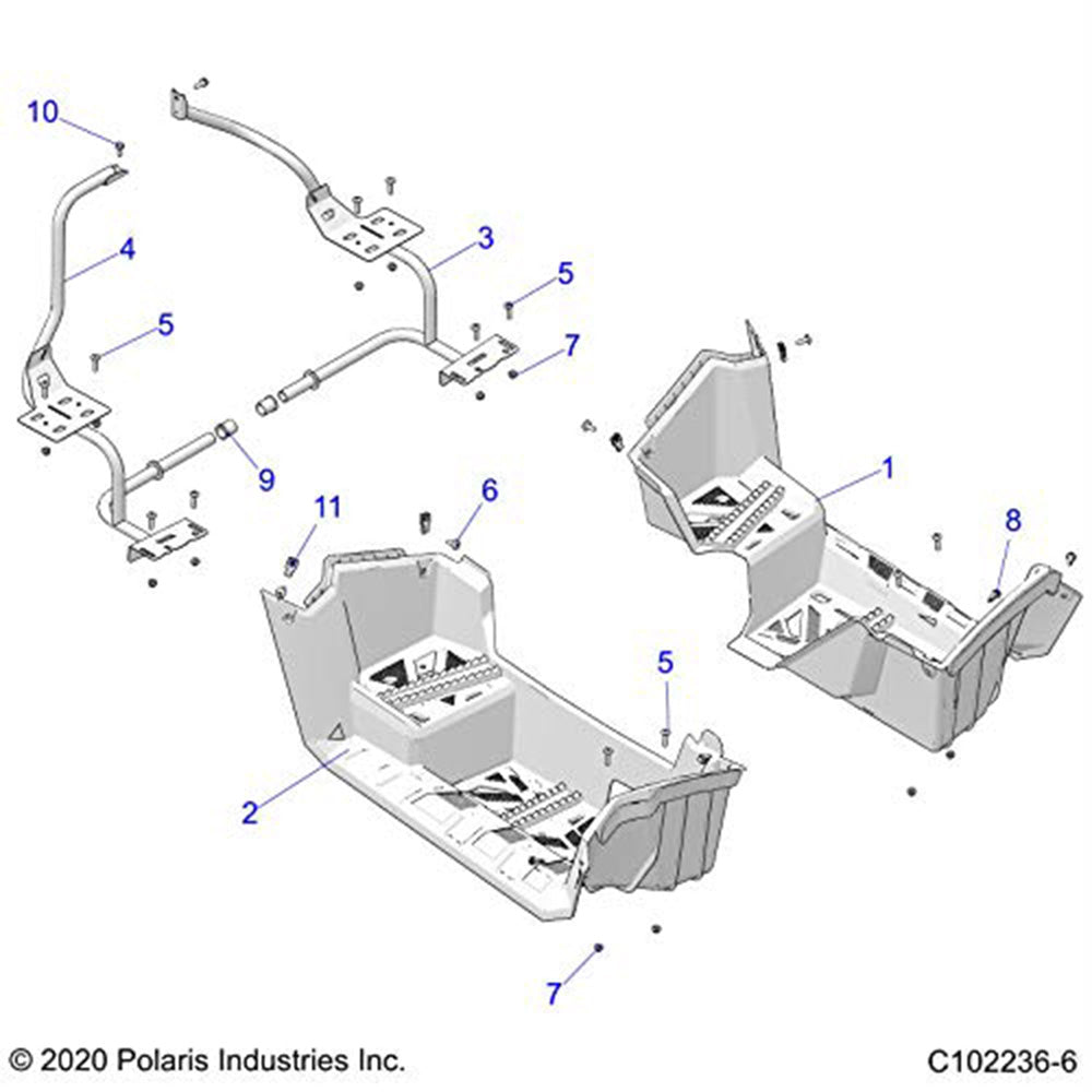 Genuine OEM Polaris Footwell Sportsman Big Boss 1019967-329