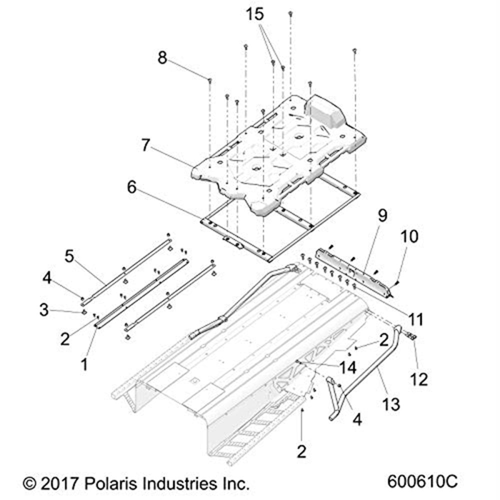 Polaris 1022649-630 Lime Squeeze Rear Left Structure XC Titan 800 XC SP 2019