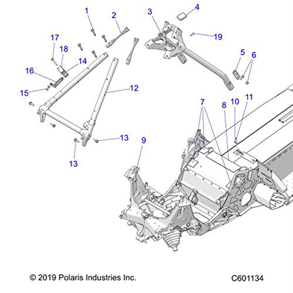 Polaris 1023095 Front Tubular Frame Indy Switchback RMK 550 2017-2025