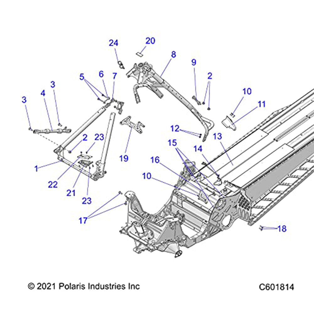 Polaris 1023201 Rear Tubular Frame RMK SKS 850 2019-2022