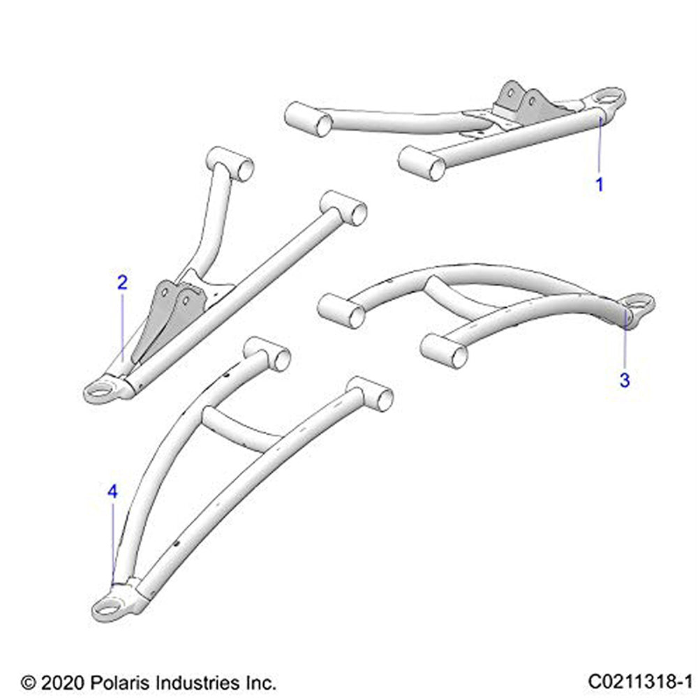 Polaris 1023371-067 Gloss Black Front Left Lower Control Arm Sportsman 1000 850
