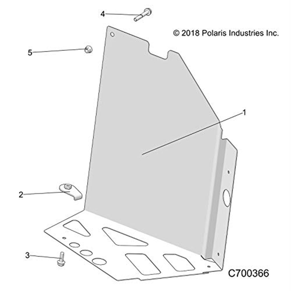 Polaris Matte Black Left Mud Cover 1024295-458