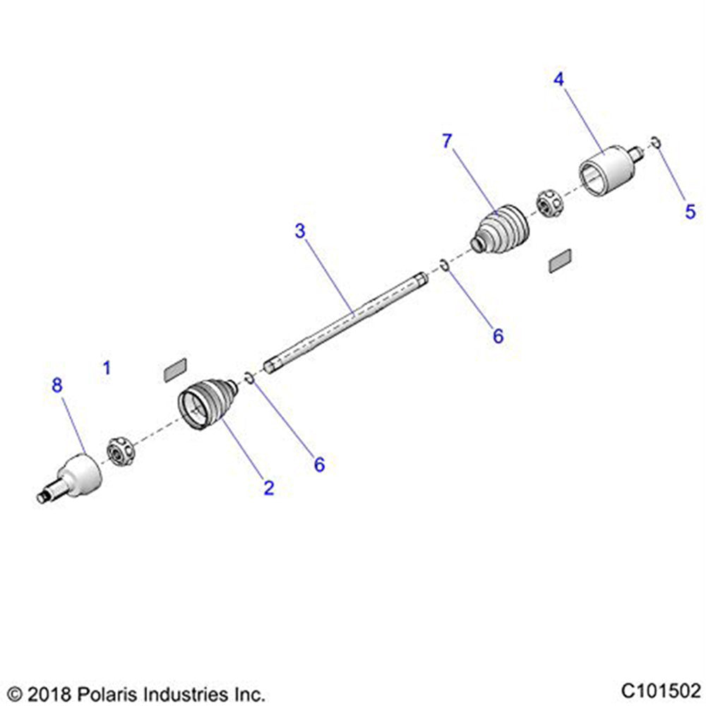 Polaris 1334203 Rear Drive Shaft Sportsman Scrambler 1000 XP S 2020-2025