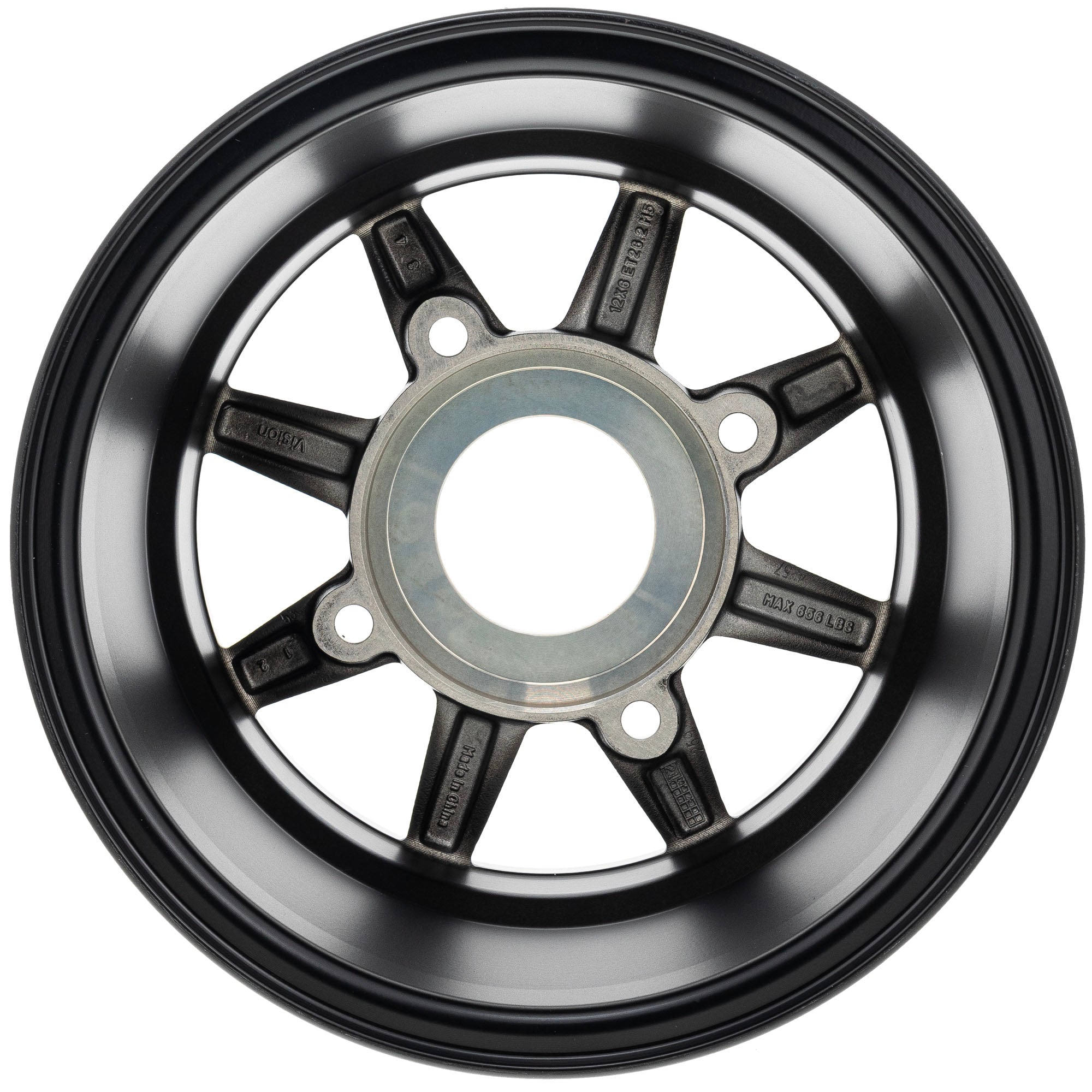 Polaris 1521106-458 Genuine OEM 26.2 Matte Black Front Cast Rim for 2011-2017 RZR S XP 4