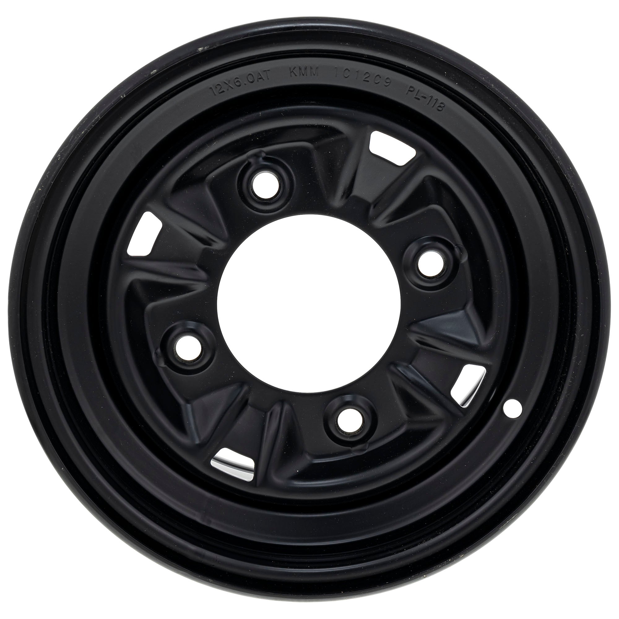 Polaris 1521606-458 Matte Black Front 12X6 Rim 10 GA RZR Ranger 1000 900 XP 4