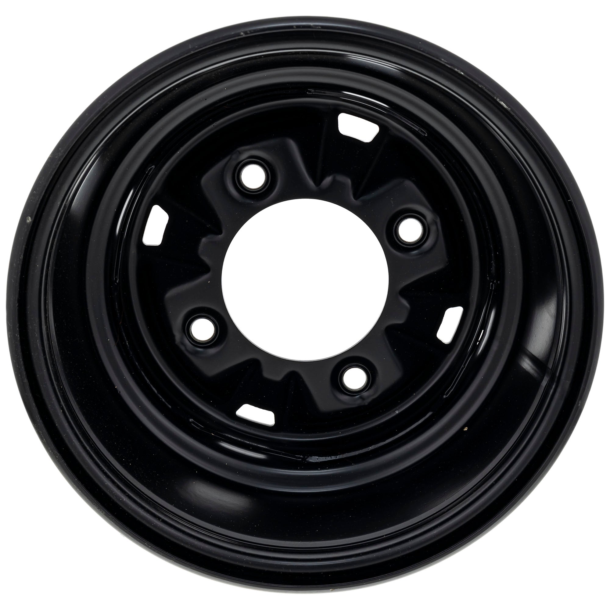 Polaris Matte Black Front 12X6 Rim 10 GA 1521606-458