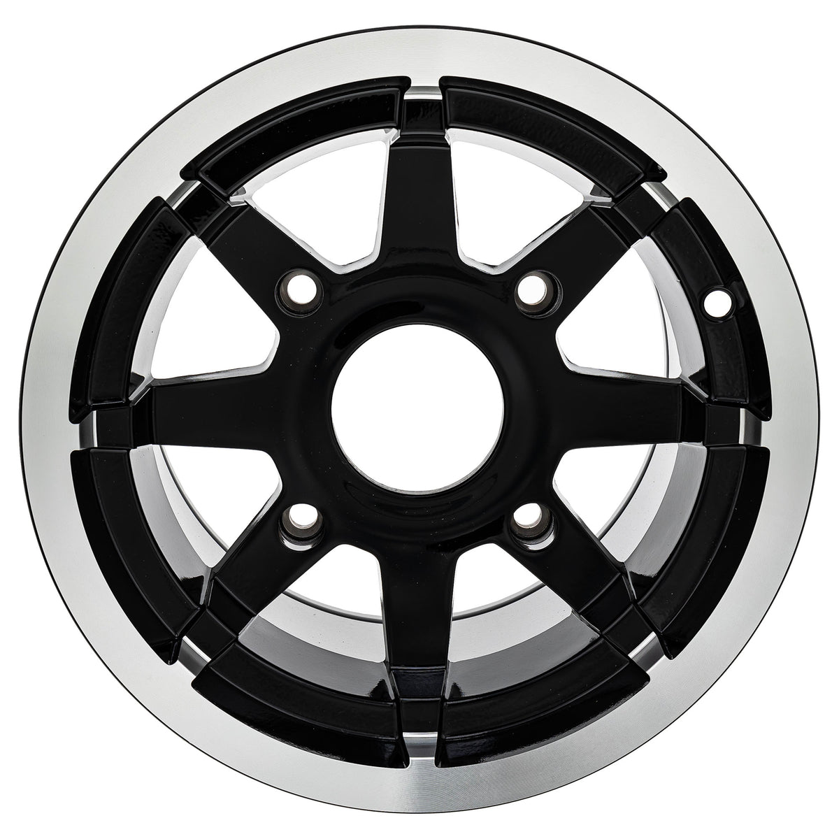 Polaris Gloss Black Rear Cast 12X8 Rim 1522160-067