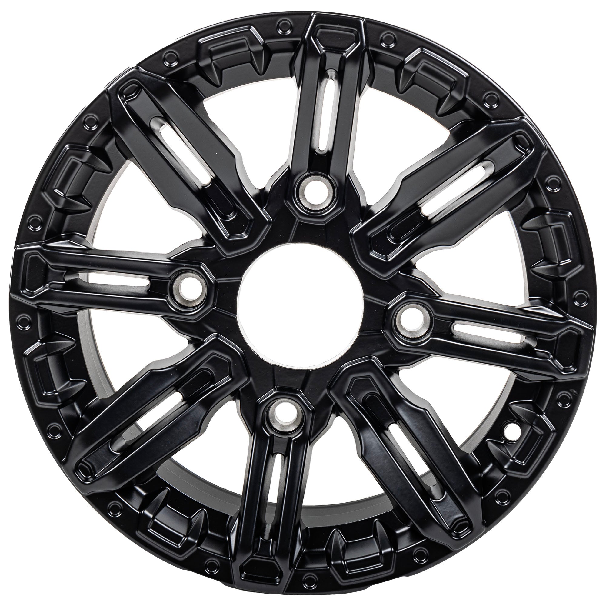 Polaris 1522494-458 Matte Black Front Cast 14X6 Rim RZR General 1000 S 4