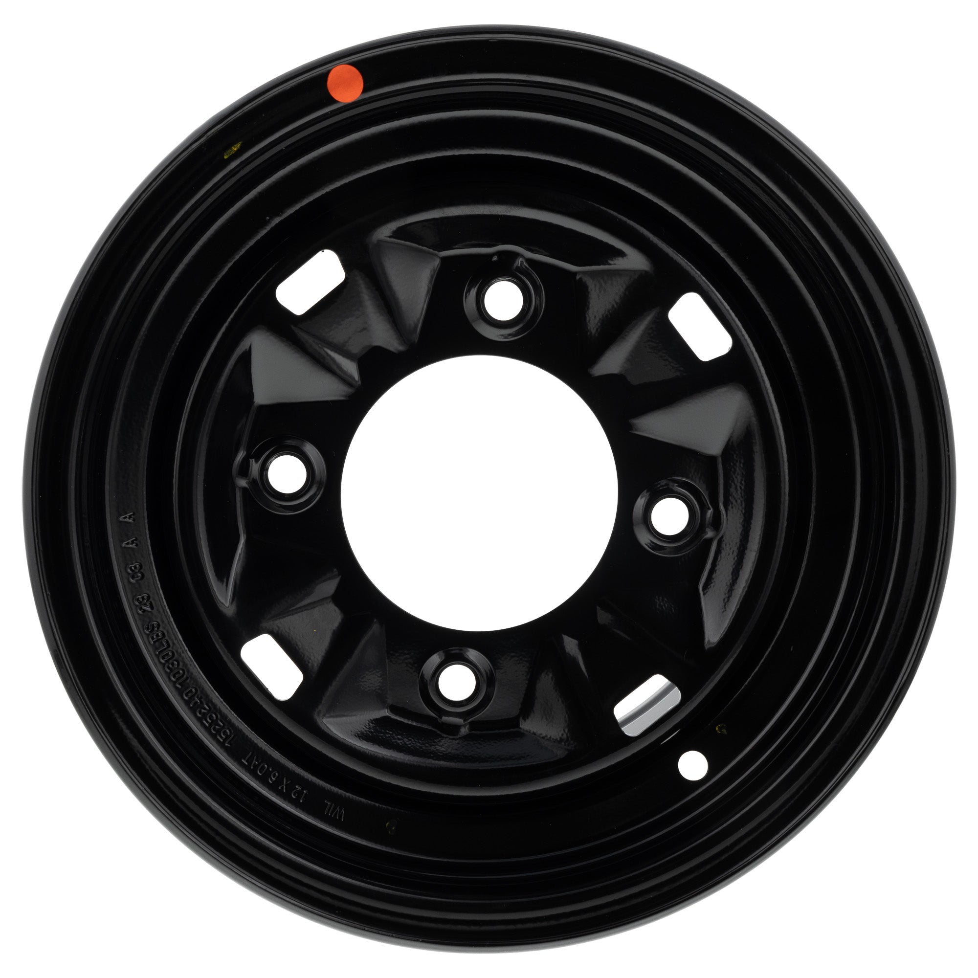 Polaris 1522496-458 Matte Black Rear Cast 14X8 Rim RZR General 1000 S 4