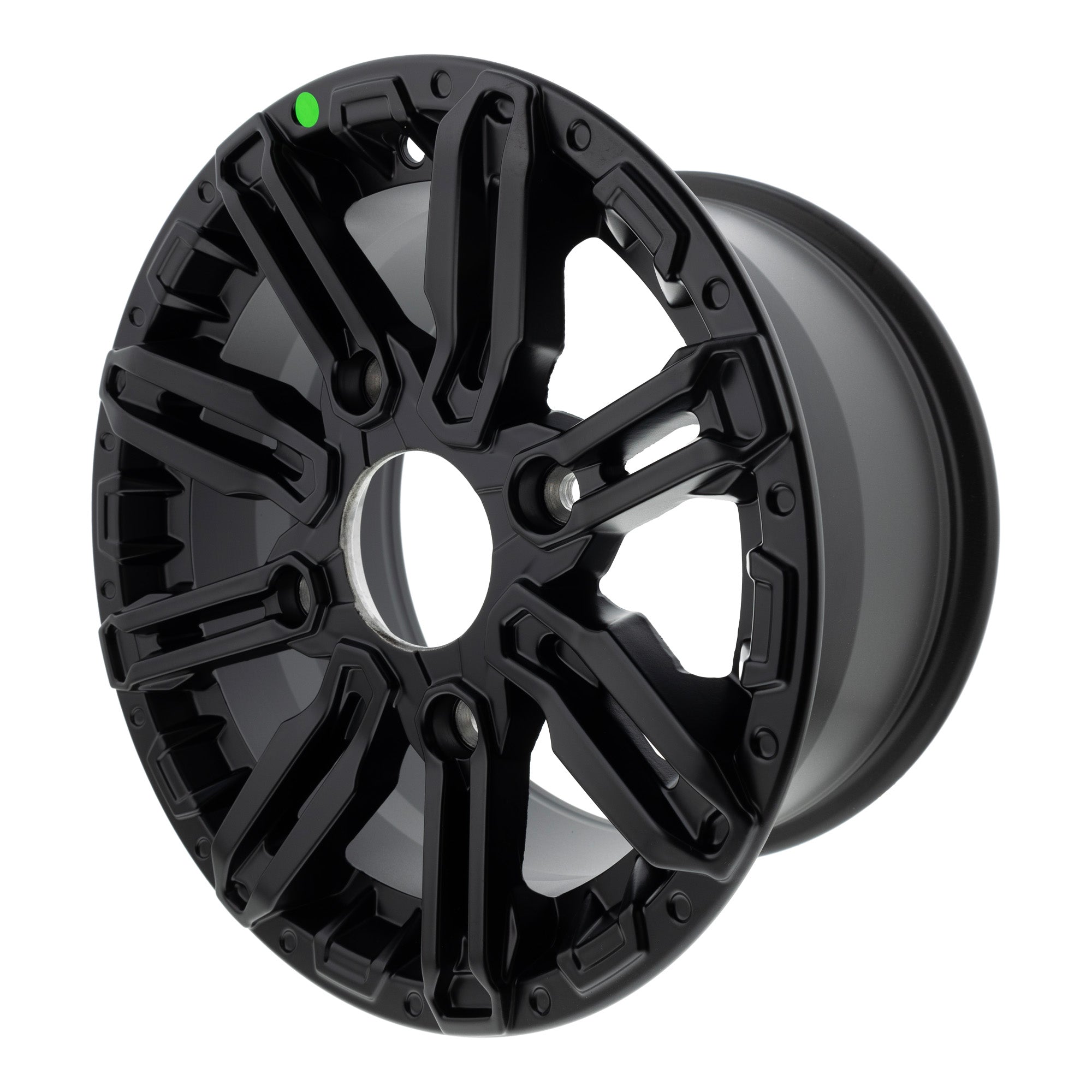 Polaris Matte Black Rear Cast 14X8 Rim 1522496-458