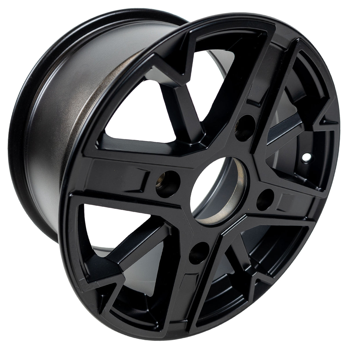 Polaris Matte Black Rear Cast 14X7.5 Rim 1522530-458 alternate view