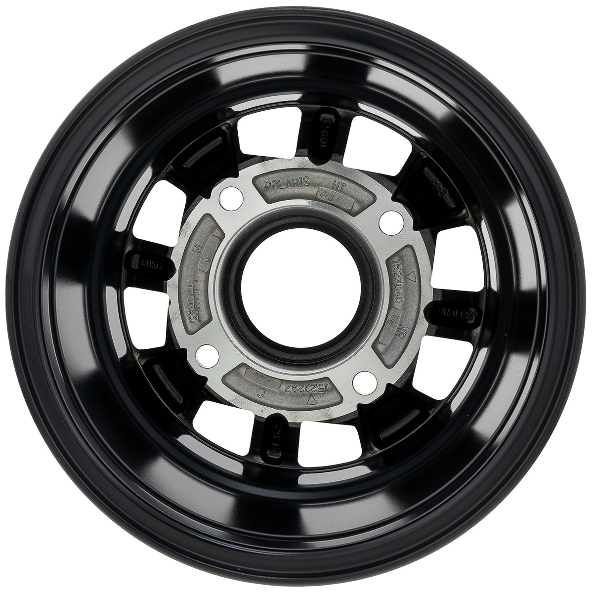Polaris Black Front Rim 12X6 AL 26.2OFST 1523292-266 additional view