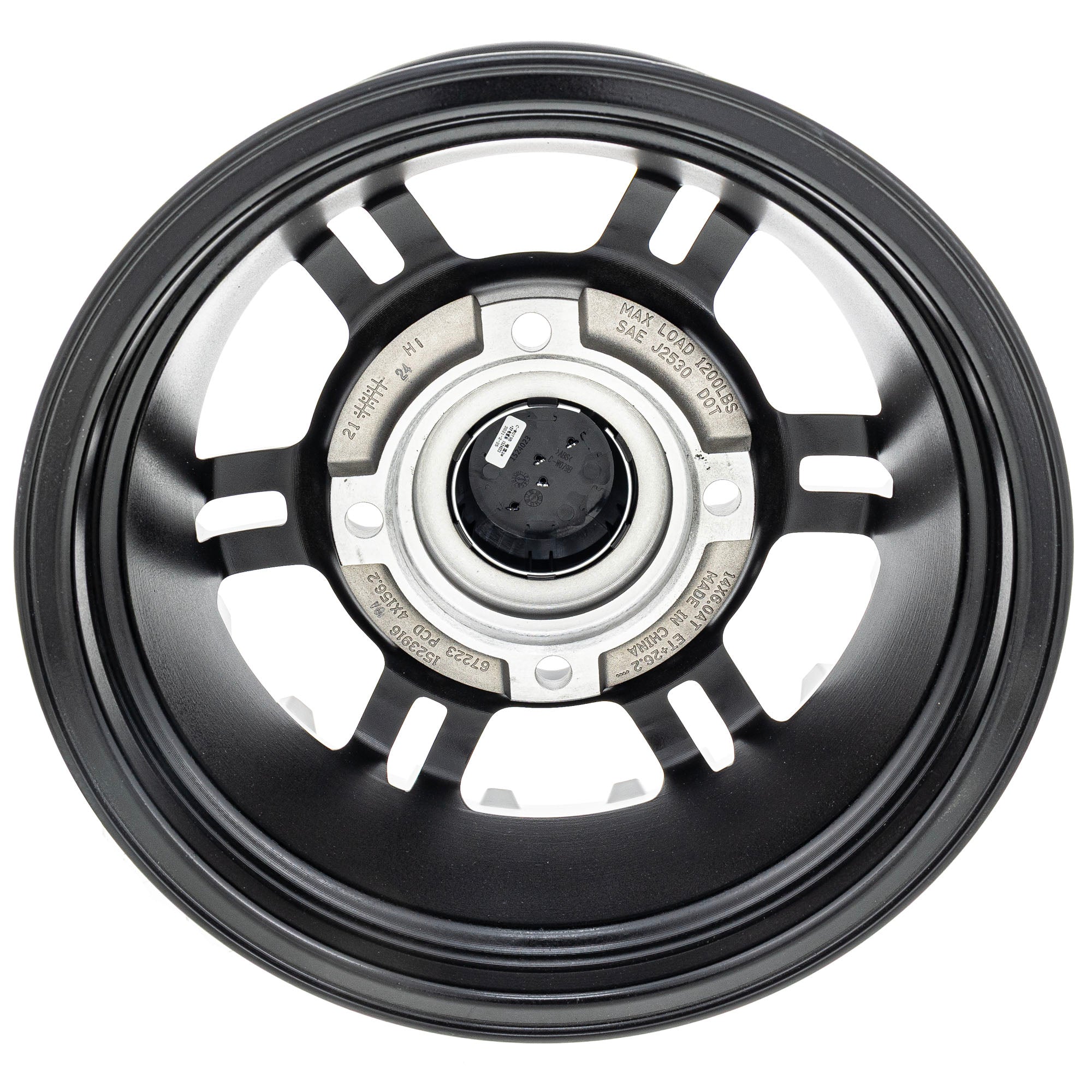 Polaris Matte Black 14X6 Buckle Wheel 1523916-458