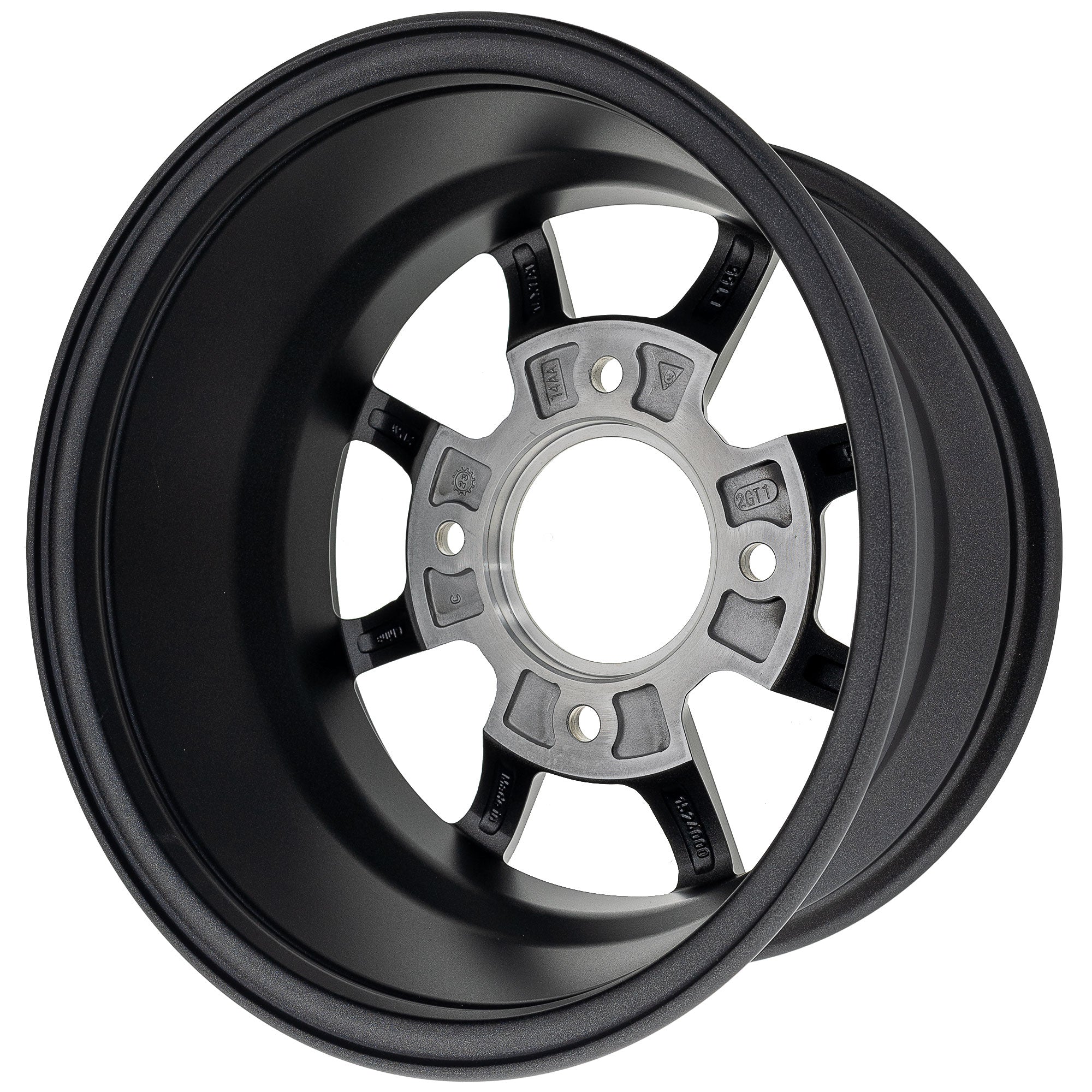 Polaris 1524000-744 Matte Flat Black Cast 14X7 Rim RZR XP Sport EPS Ultimate Pro