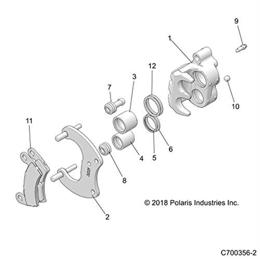 Polaris Rear Lower Brake Caliper 1913219