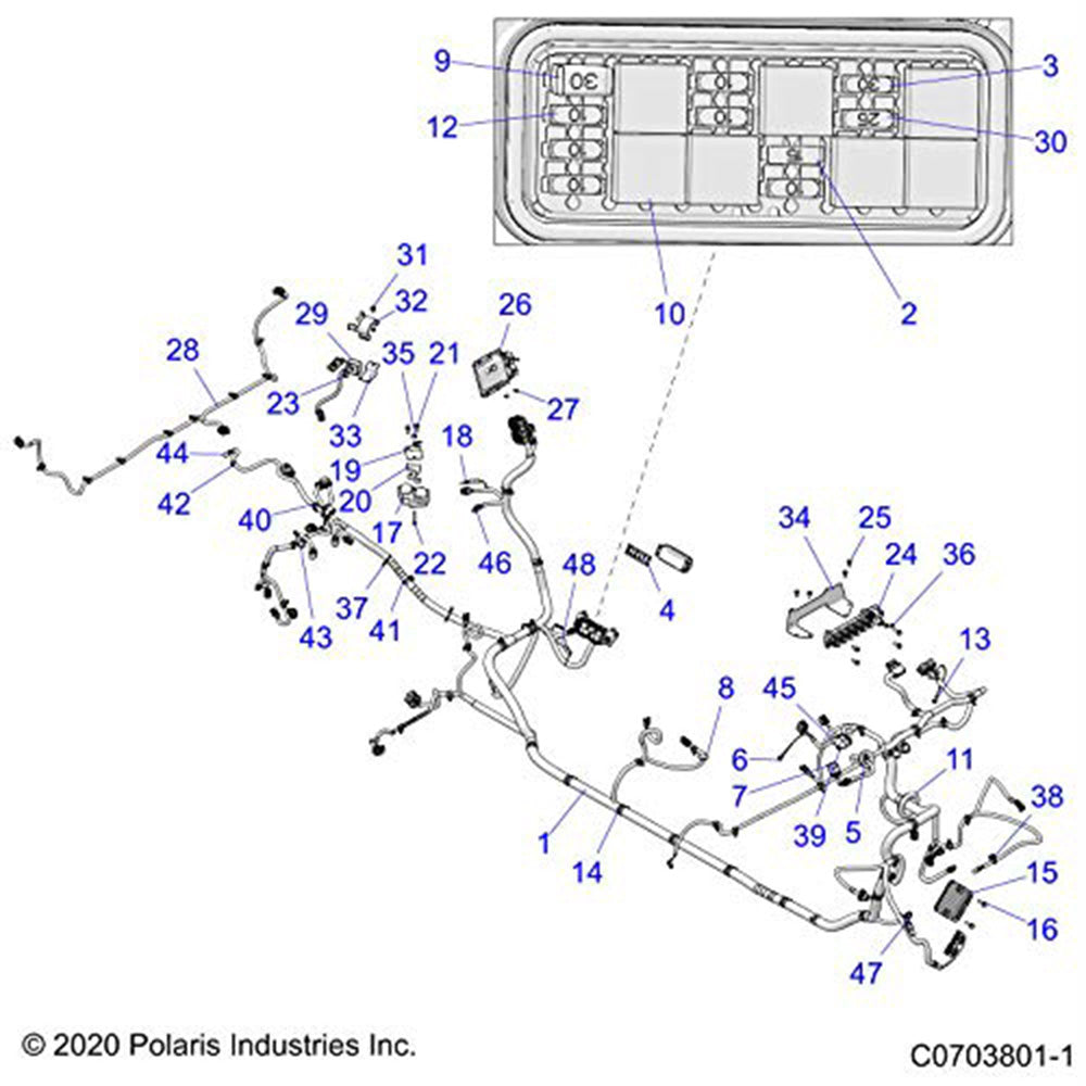 Polaris 2414815 Chassis Harness General 1000 XP 4 2020-2024