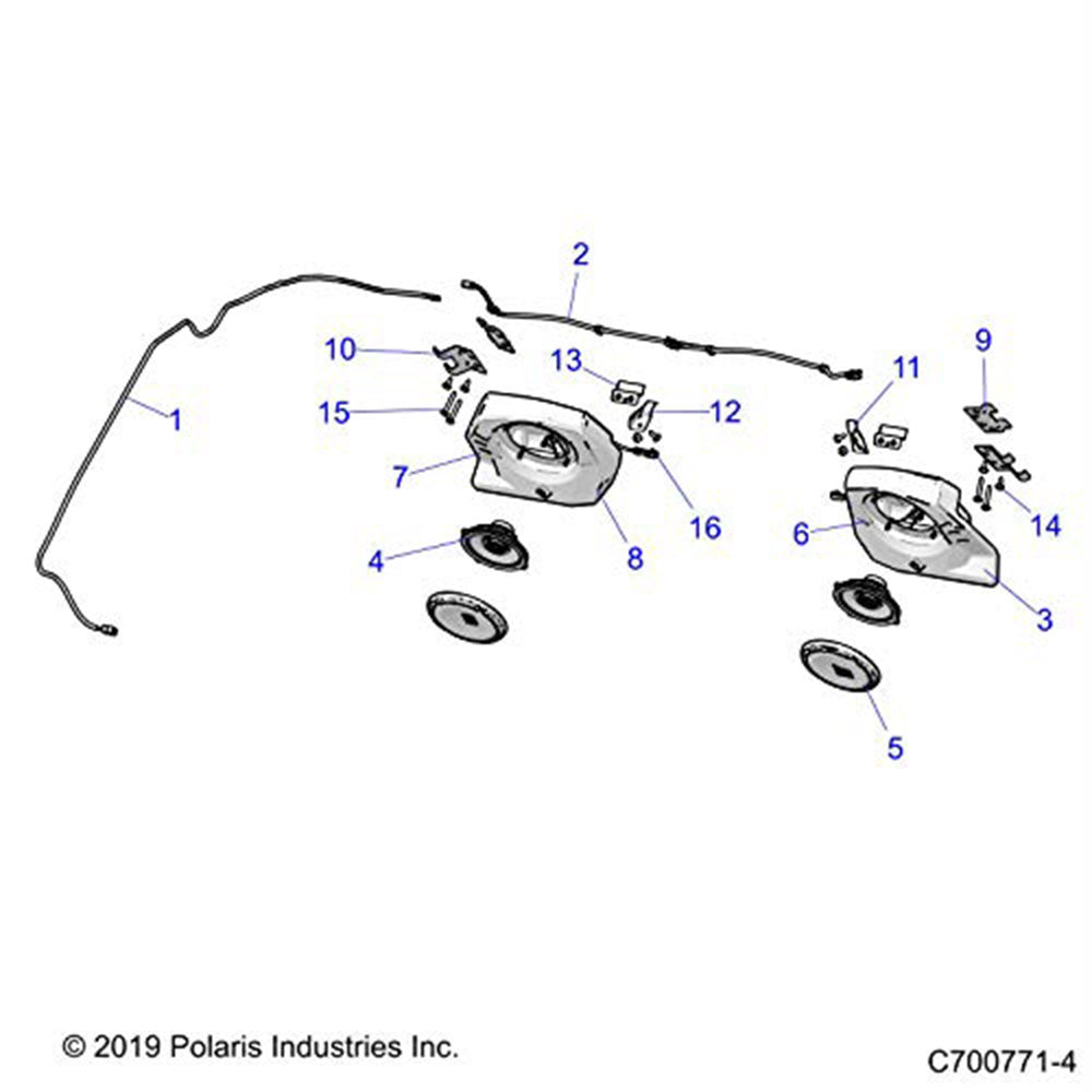 Polaris 2415216 Rear Audio Harness General 1000 XP 4 2020-2025