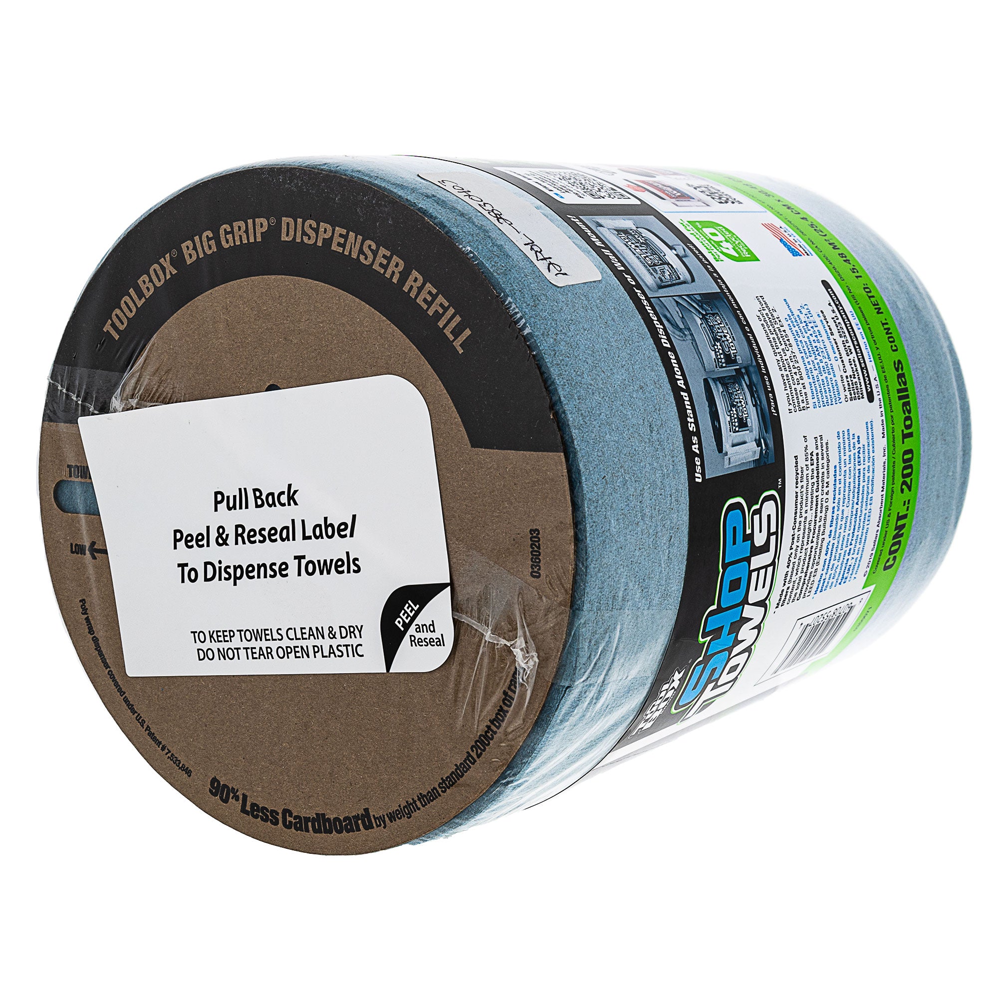 Polaris 2830403 200 Count Shop Towels Roll Refill 40% Post Consumer Recycled Fibers OEM