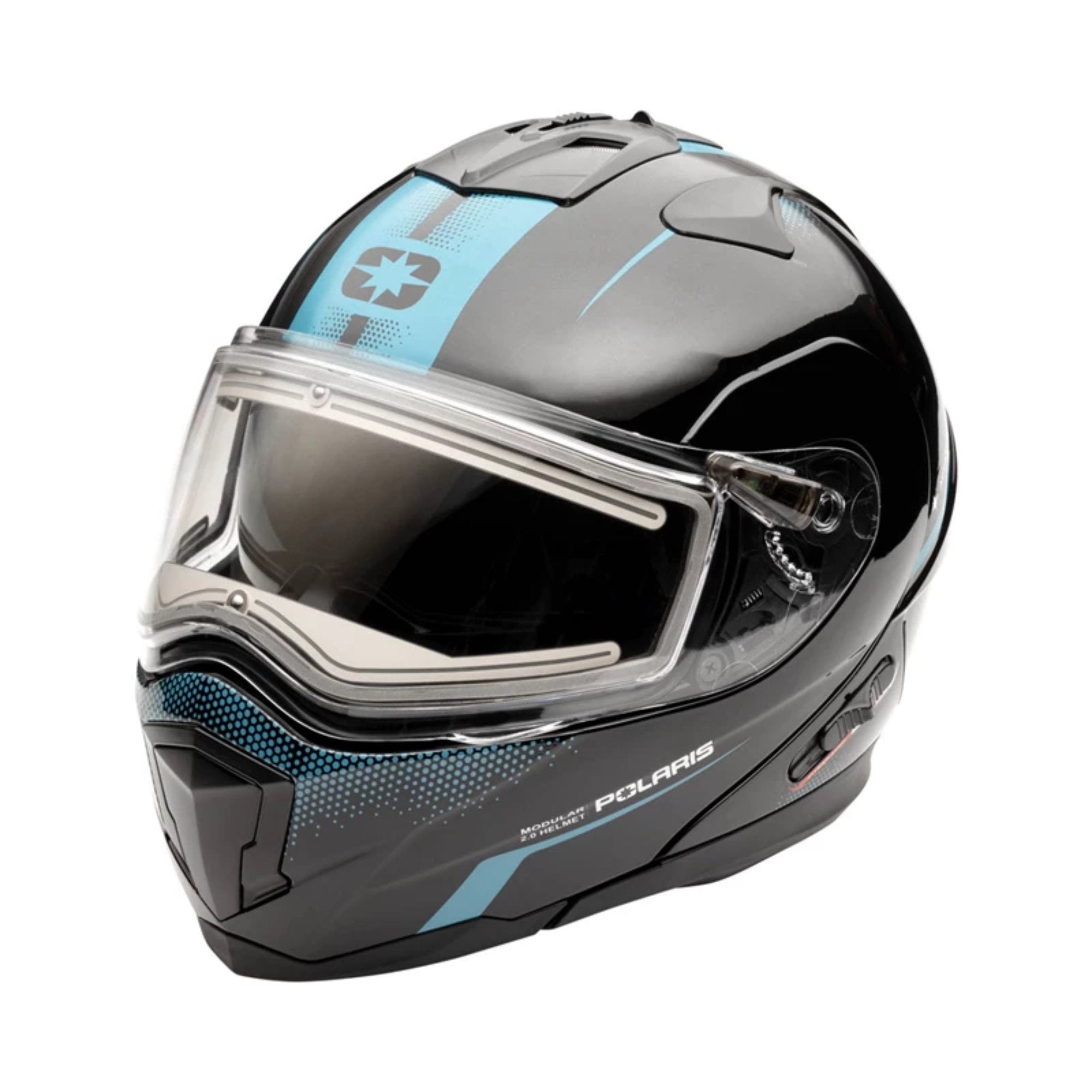 Polaris Modular Snowmobile Modular Helmet Black/Teal