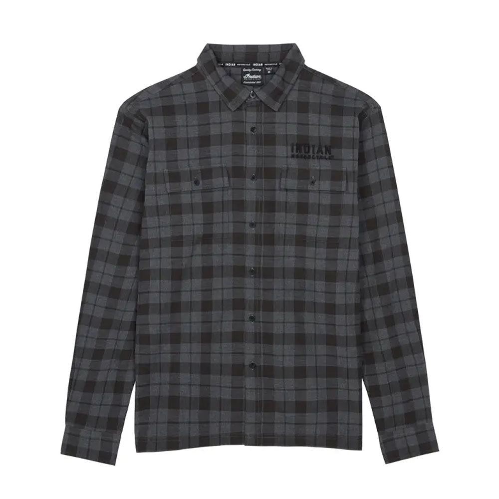 Indian Motorcycle Mens Chicago Plaid Shirt