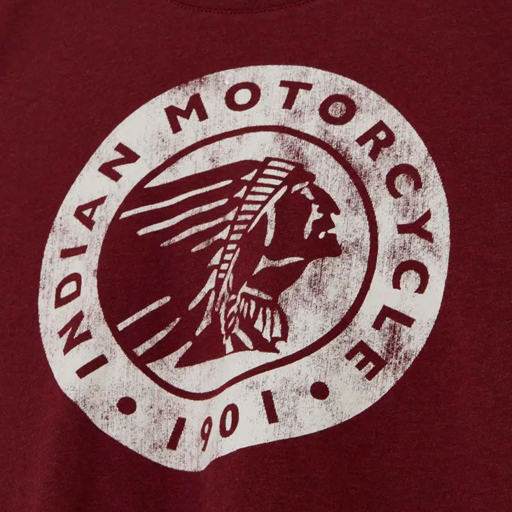 Indian Motorcycle Mens Circle Headdress T-Shirt Red