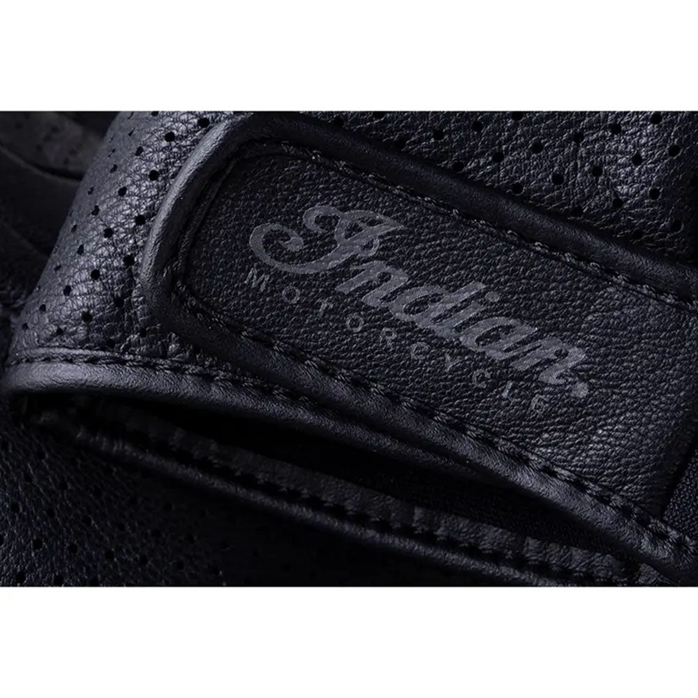 Indian Motorcycle Mens Leather Fingerless Denton Glove