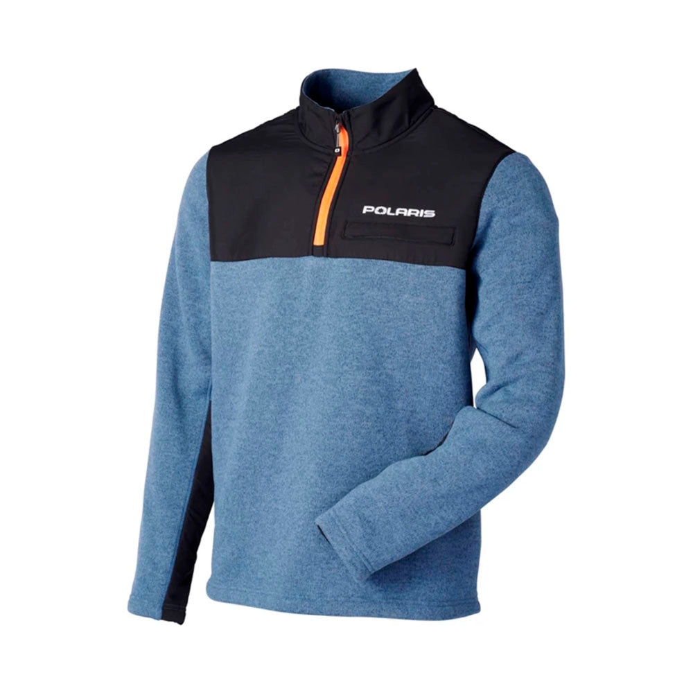 Polaris Titan Mid-Layer 1/4 Zip Sweatshirt Blue/Orange Mens Small