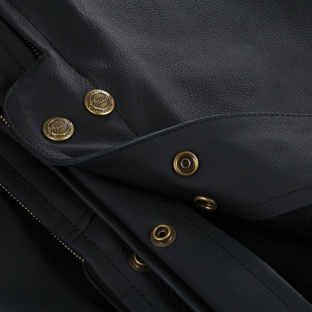 Indian Motorcycle Mens Traditional Leather Chaps Black