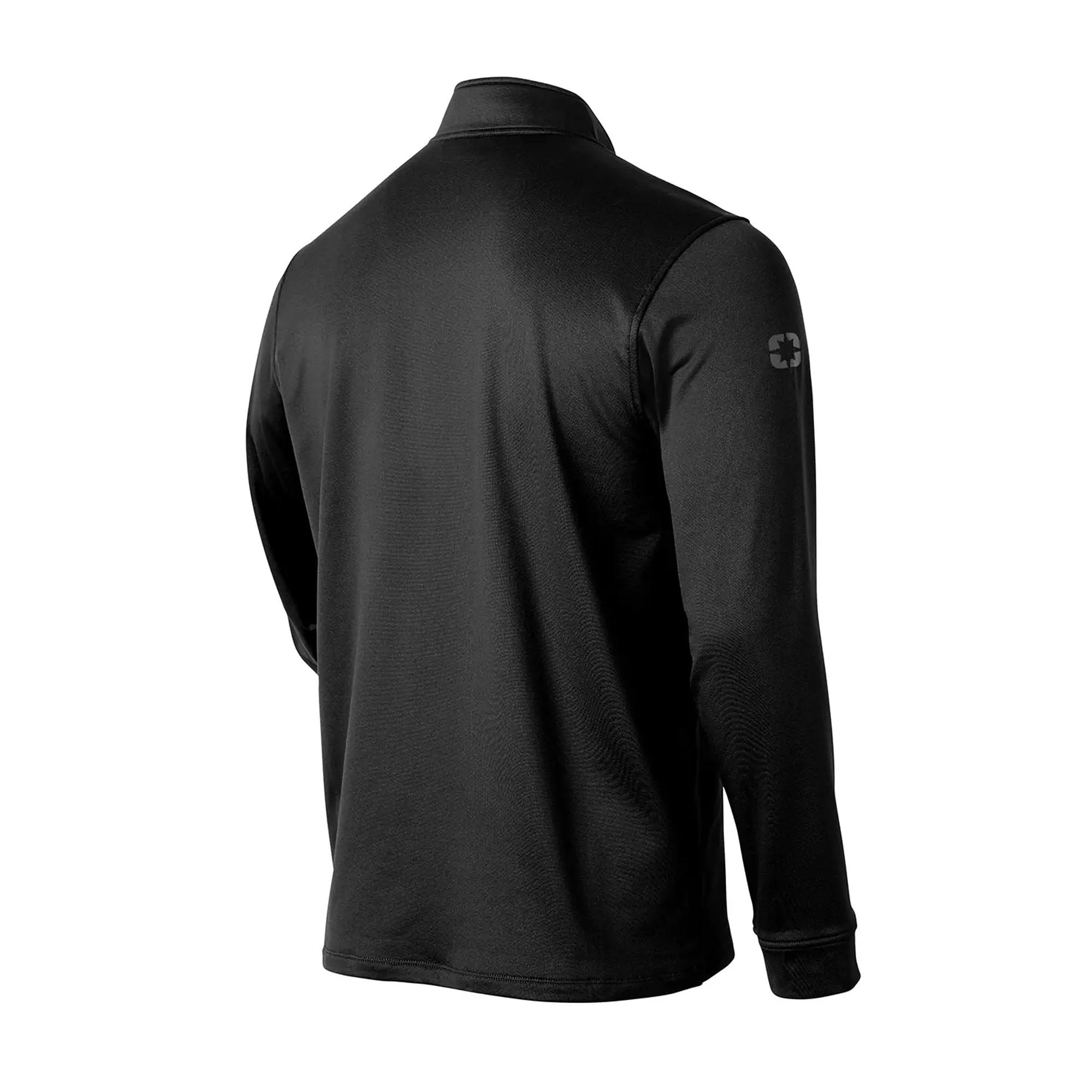 Polaris Black Mens Tech Quarter Zip Warm Stretch Fleece Lined Interior Black