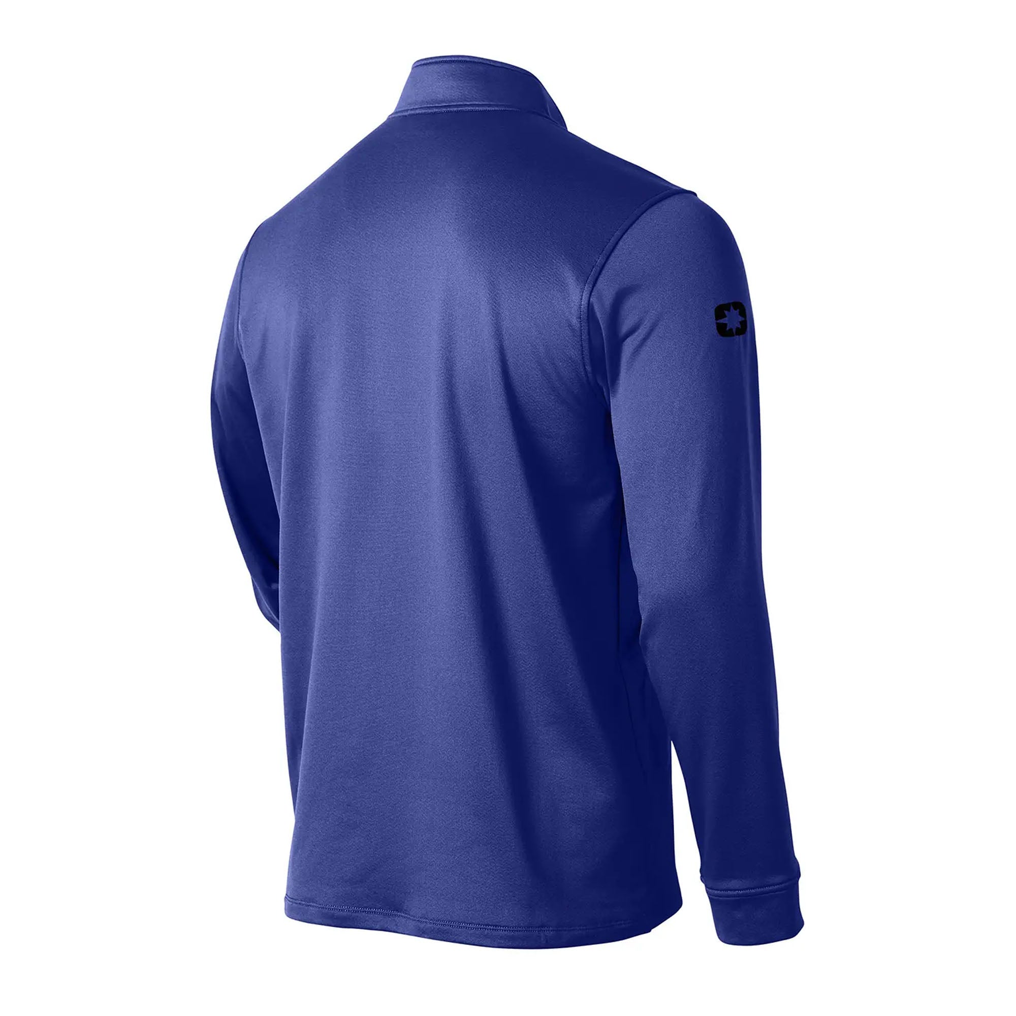 Polaris Blue Mens Tech Quarter Zip Warm Stretch Fleece Lined Interior Blue