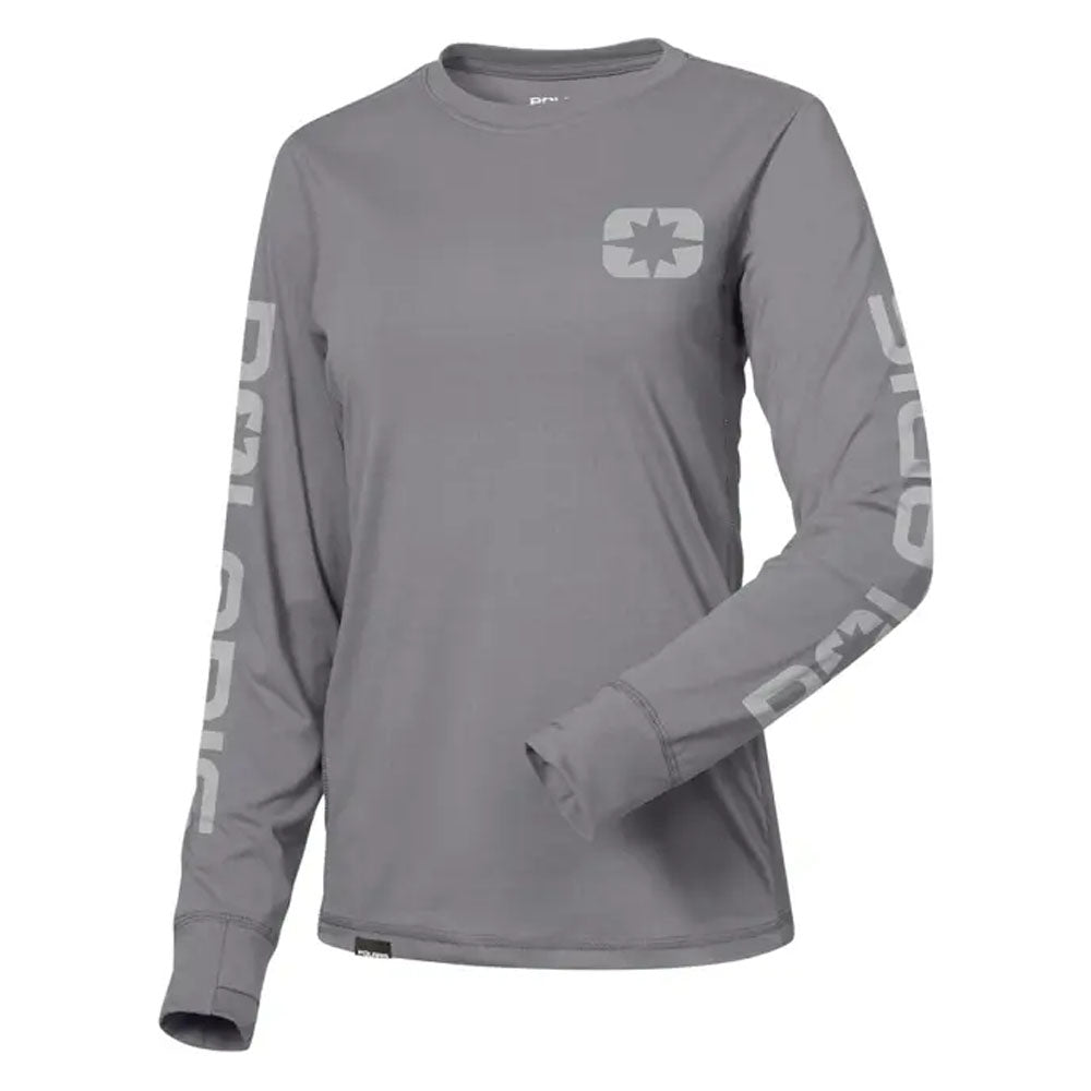Polaris Women's Long Sleeve Performance Tee Grey Womens