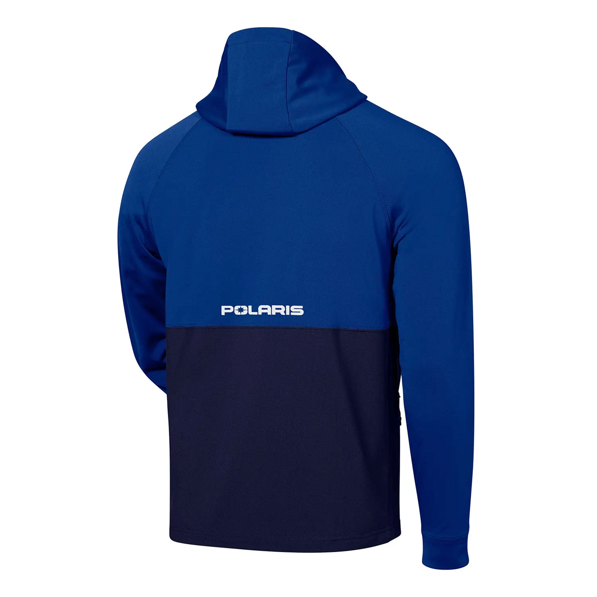Polaris Men's Tech Full-Zip Hoodie Zipper Polyester Spandex Fleece Blue Black