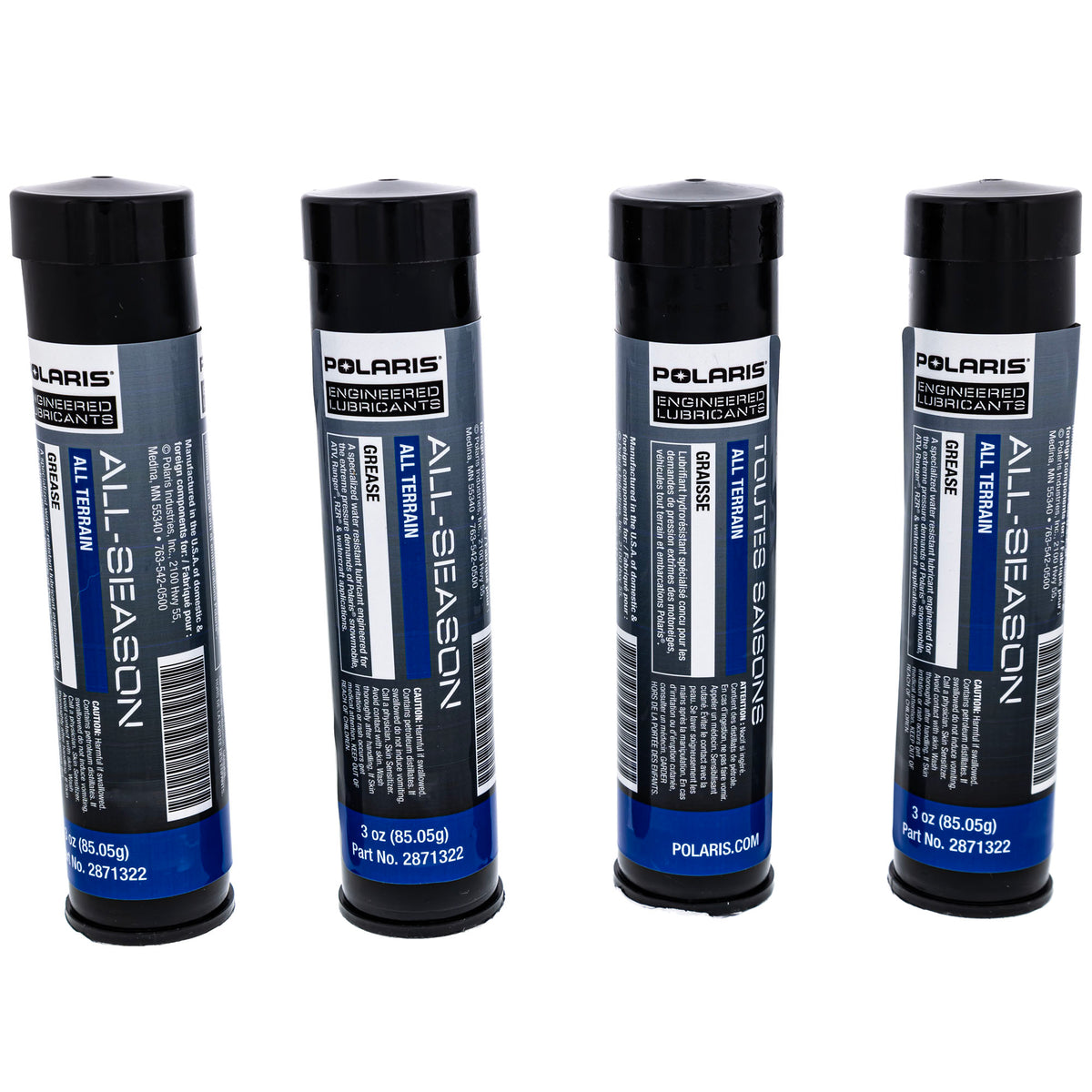 Polaris 2871322 All Season Grease 3oz Tubes 4 Pack RZR Indy Switchback 1000 900