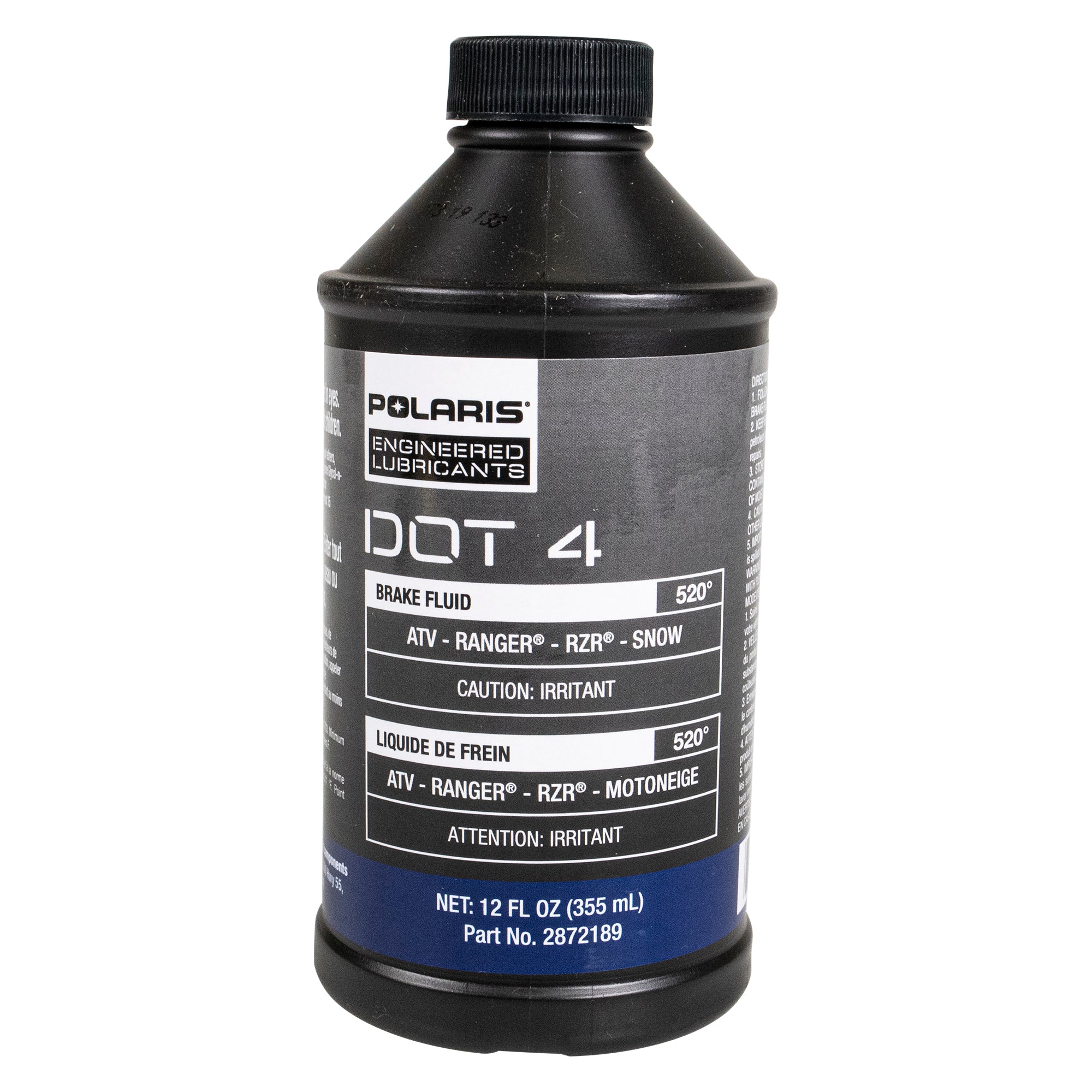 Polaris 2872189 DOT 4 Brake Fluid 12oz RZR Ranger Sportsman 1000 900 570 850 550