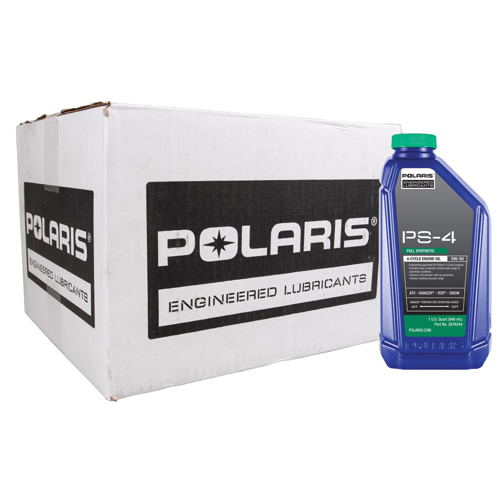 Polaris 2876244 Case of PS-4 Oil Quart Bottles RZR Ranger Sportsman (12-PACK)