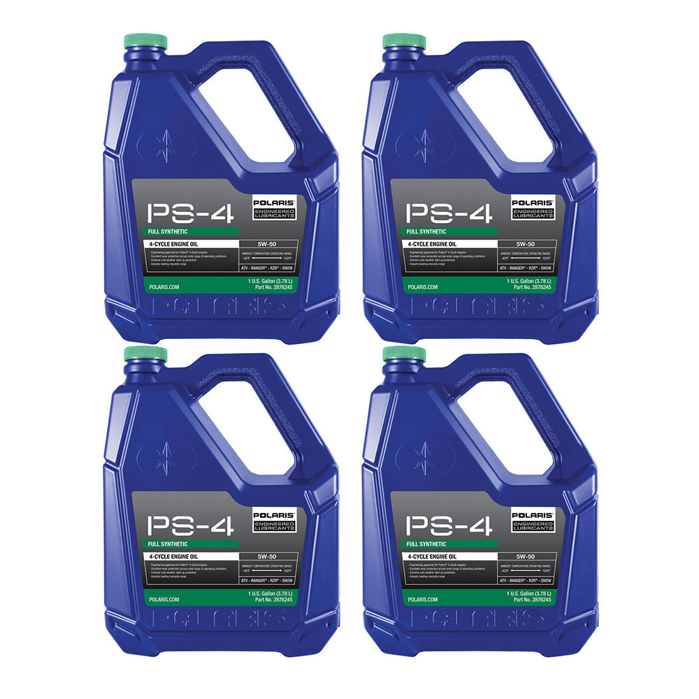 Polaris 2876245 Case of PS-4 Oil Gallon Jugs Ranger Crew 2871844 2025 (4-PACK)