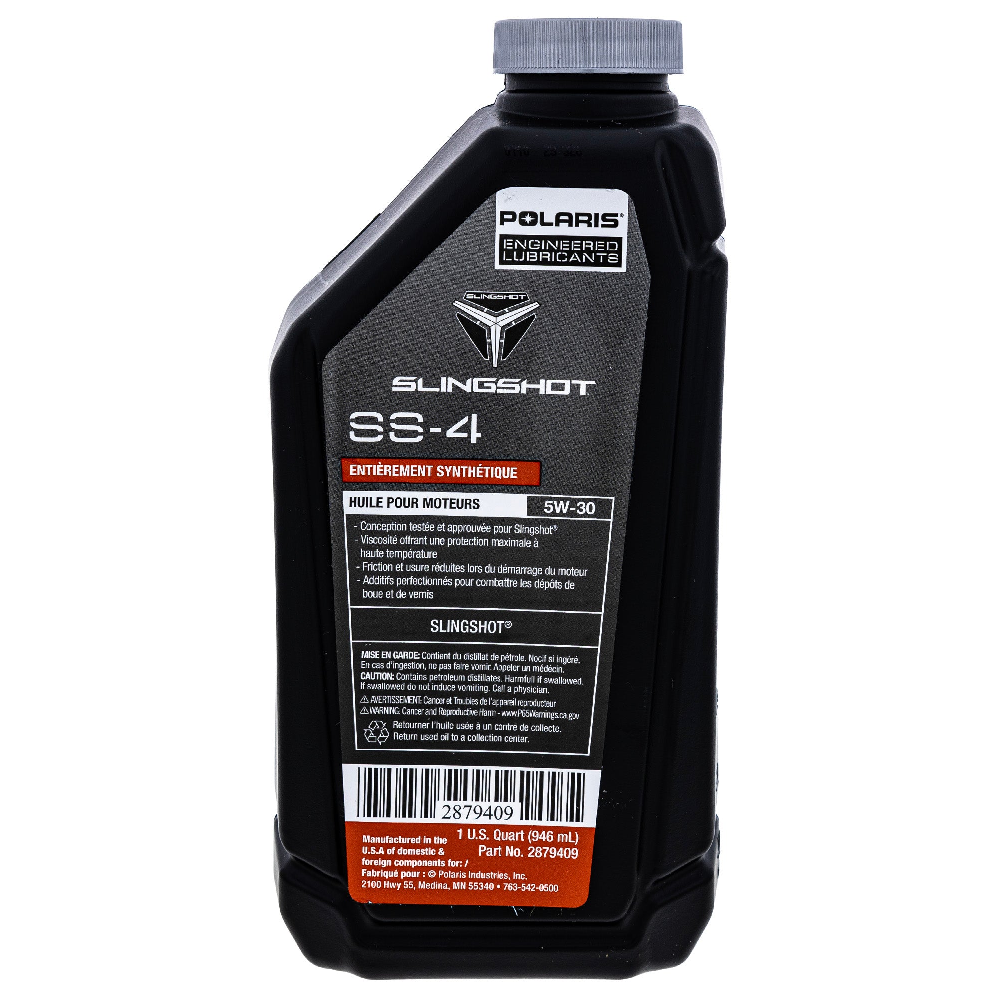 Slingshot 2879409 Polaris SS-4 5W-30 Oil (1 Quart) Full Synthetic