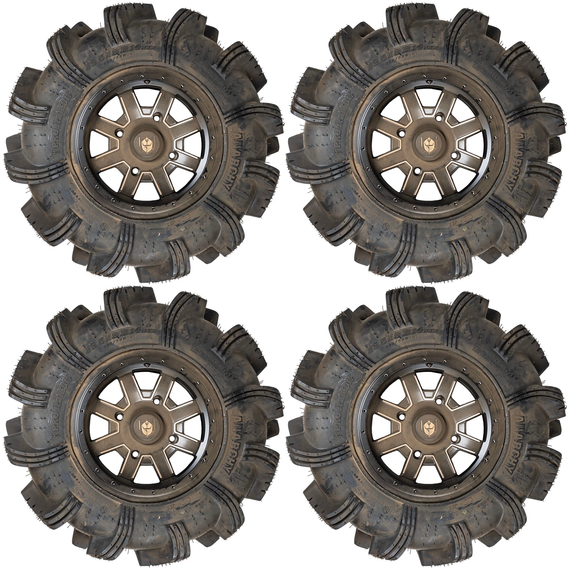 Polaris 2881385 Matte Reblr Rim Anarchy Tire Combo RZR Ranger Sportsman 1000 850