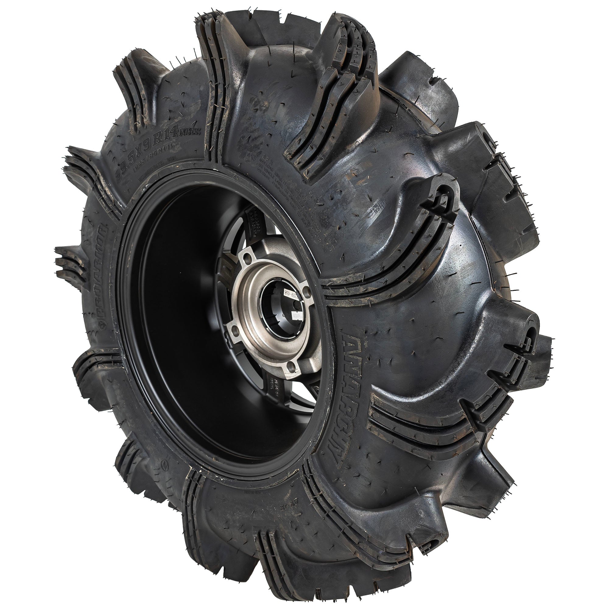 Polaris 2881385 Pro Armor Matte Black Reblr & Anarchy 29.5R14 Wheel Tire Combo Set of 4