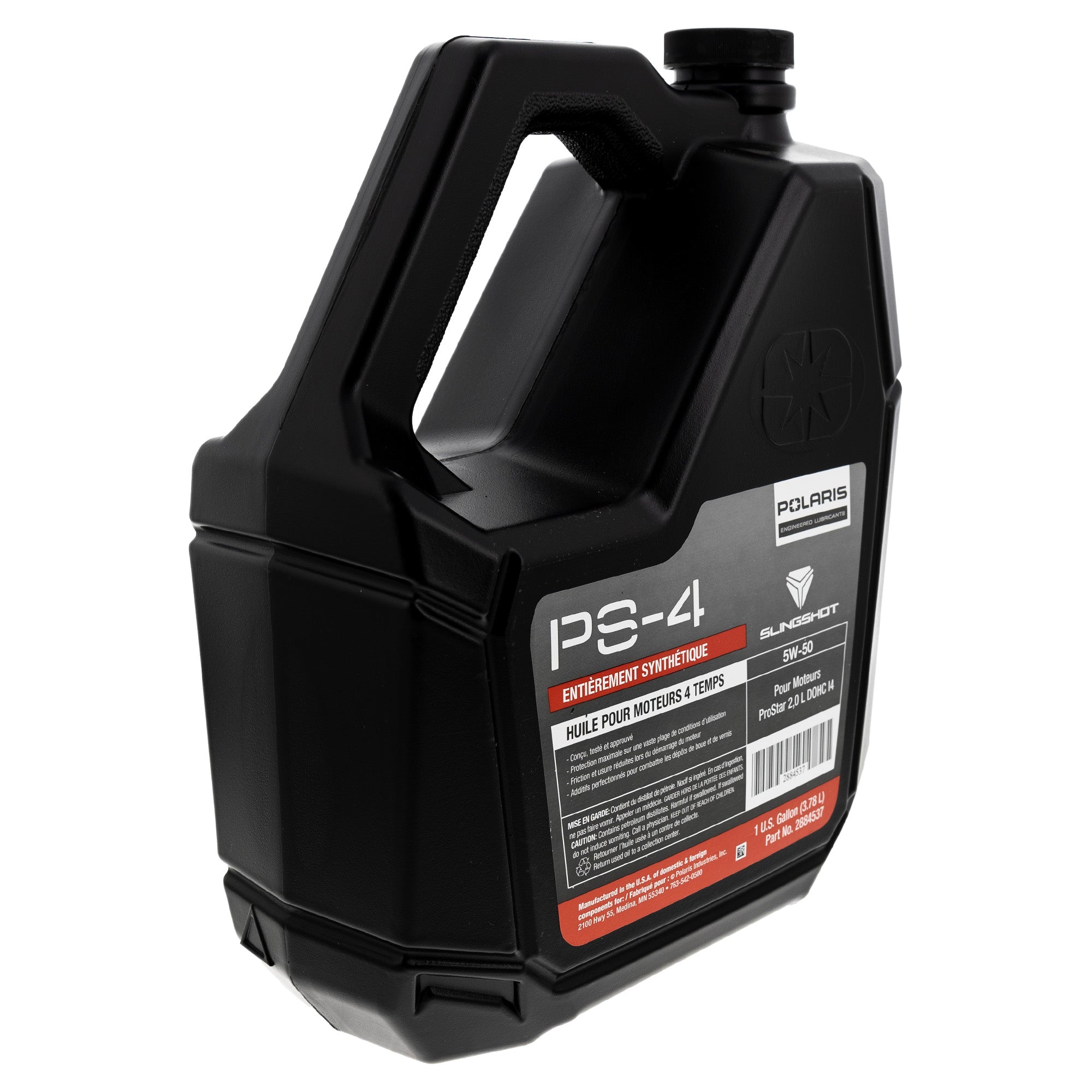 Polaris 2884537 PS-4 5W-50 Full Synthetic Oil 1 Gallon Genuine OEM Slingshot 4-Cycle