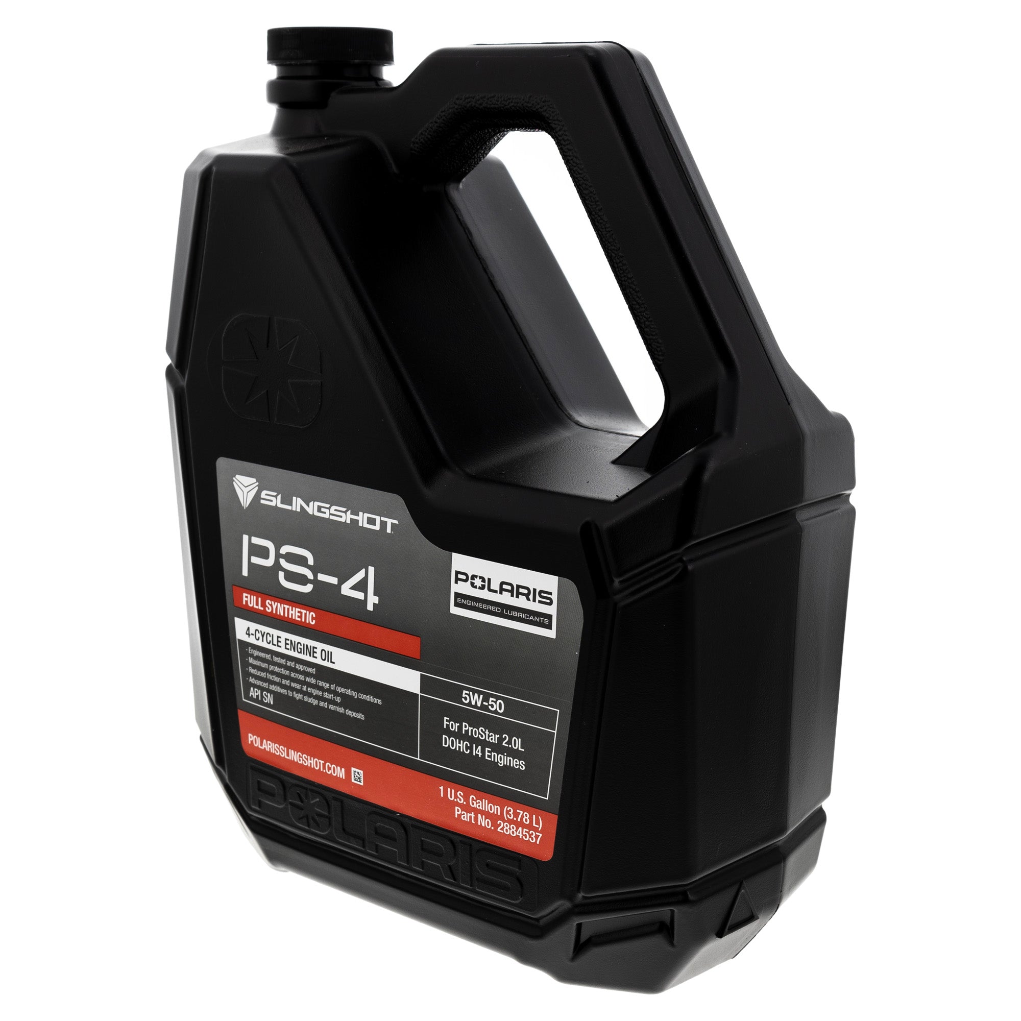 Polaris 2884537 PS-4 5W-50 Full Synthetic Oil 1 Gallon Genuine OEM Slingshot 4-Cycle