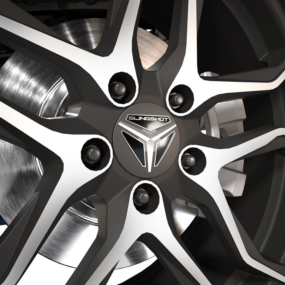 Slingshot Matte Black Wheel Caps 2884819-458