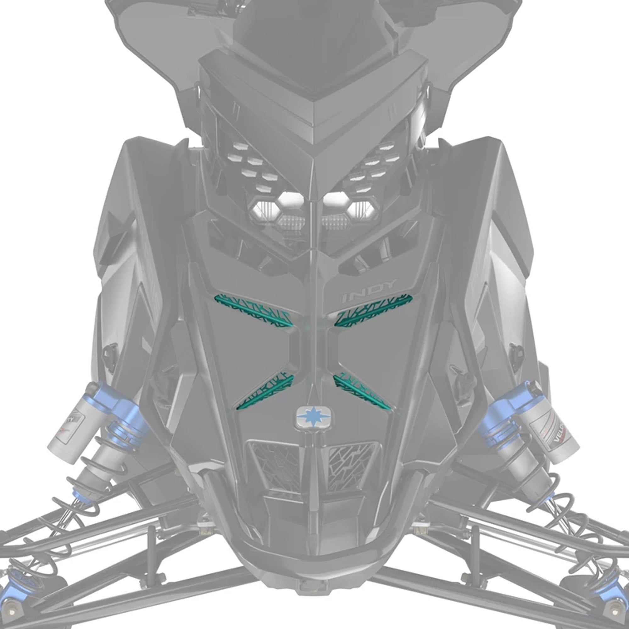 Polaris 2884979-887 Radiant Green Matryx Grill Inserts Indy Switchback RMK 850