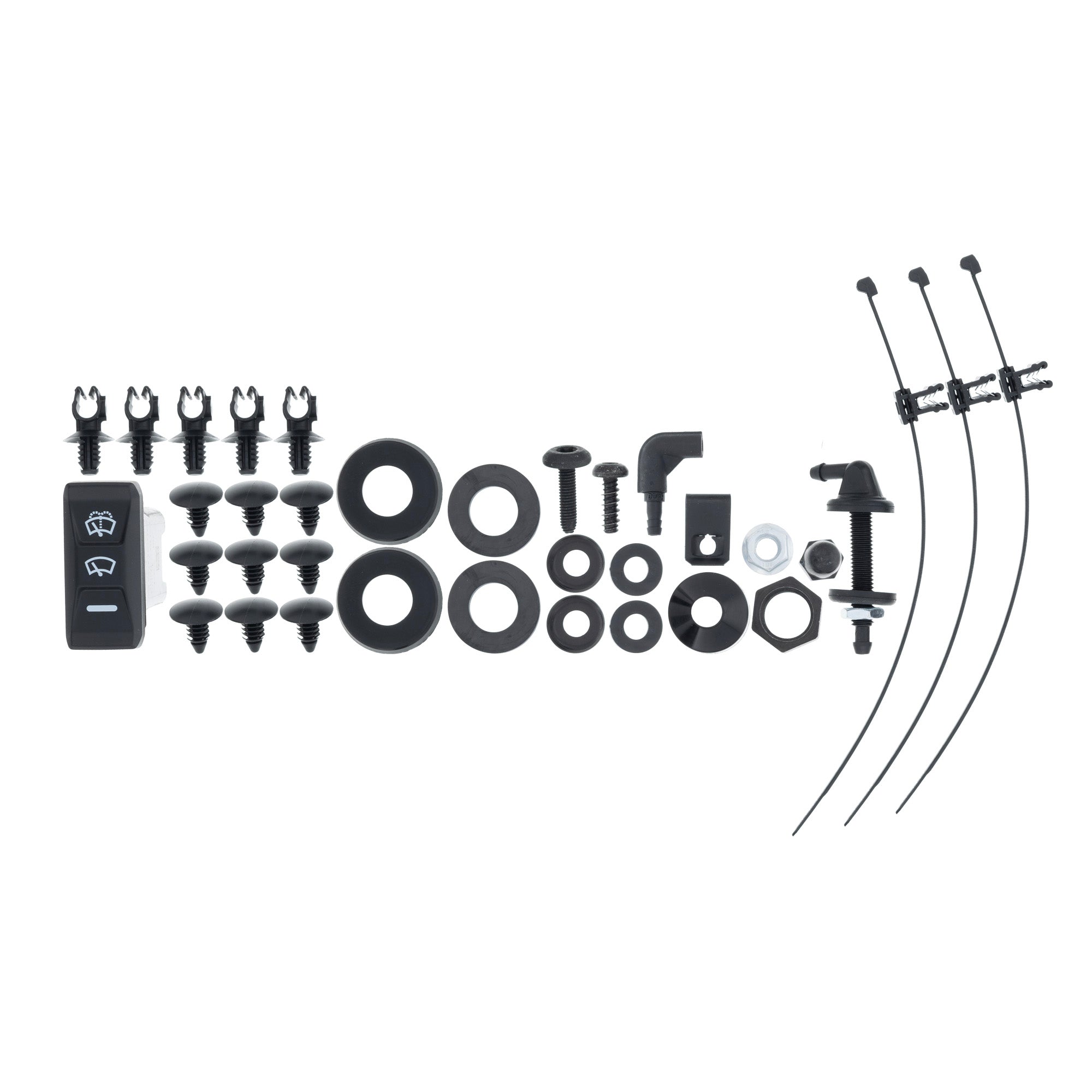 Polaris 2889095 Windshield Wiper & Washer Kit w Seamless Dash Mounted Switch